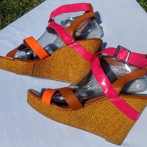 Colorful high heel sandals   Sz 10 - Picture 7 of 14